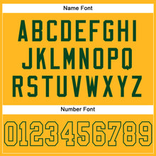 Laden Sie das Bild in den Galerie-Viewer, Custom Gold Gold-Green Mesh Authentic Football Jersey