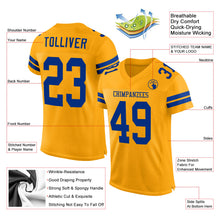 Загрузить изображение в средство просмотра галереи, Custom Gold Royal Mesh Authentic Football Jersey