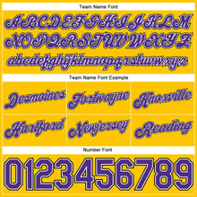 Laden Sie das Bild in den Galerie-Viewer, Custom Gold Black Pinstripe Purple-White Authentic Basketball Shorts