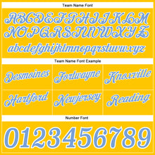 Charger l'image dans la galerie, Custom Gold White Pinstripe Light Blue-White Authentic Basketball Shorts