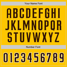 Загрузить изображение в средство просмотра галереи, Custom Yellow Brown Pinstripe Brown-White Authentic Baseball Jersey