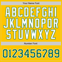 Загрузить изображение в средство просмотра галереи, Custom Yellow Kelly Green Pinstripe Kelly Green-White Authentic Baseball Jersey