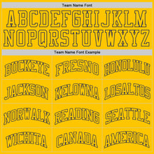 Load image into Gallery viewer, Custom Gold Gold-Navy Authentic Throwback Basketball Jersey