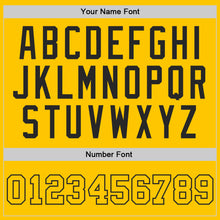 Load image into Gallery viewer, Custom Gold Gold-Black Authentic Throwback Basketball Jersey