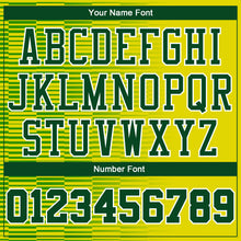 Load image into Gallery viewer, Custom Gold Green-White Round Neck Sublimation Basketball Suit Jersey