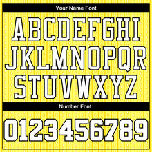 Load image into Gallery viewer, Custom Gold White-Black Round Neck Sublimation Basketball Suit Jersey