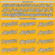 Загрузить изображение в средство просмотра галереи, Custom Gold White-Navy Authentic Baseball Jersey