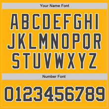 Load image into Gallery viewer, Custom Gold Steel Gray-White Authentic Baseball Jersey