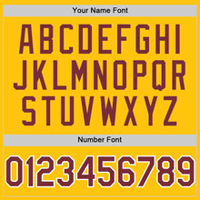 Load image into Gallery viewer, Custom Gold Burgundy-White Performance T-Shirt