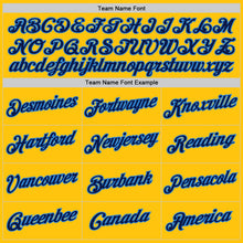 Загрузить изображение в средство просмотра галереи, Custom Gold Navy-Powder Blue Performance T-Shirt