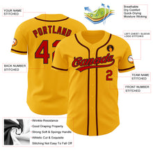Charger l'image dans la galerie, Custom Gold Red-Black Authentic Baseball Jersey