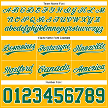 Загрузить изображение в средство просмотра галереи, Custom Gold Kelly Green-White Authentic Throwback Basketball Shorts