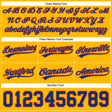 Charger l'image dans la galerie, Custom Gold Royal-Orange Authentic Throwback Basketball Shorts