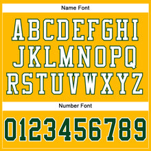 Load image into Gallery viewer, Custom Gold Green-White Mesh Authentic Football Jersey