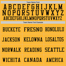 Load image into Gallery viewer, Custom Gold Vintage USA Flag-Black Mesh Authentic Football Jersey