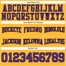 Charger l'image dans la galerie, Custom Stitched Gold Purple-Black Football Pullover Sweatshirt Hoodie