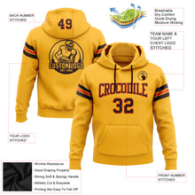 Charger l'image dans la galerie, Custom Stitched Gold Brown-Orange Football Pullover Sweatshirt Hoodie