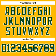 Load image into Gallery viewer, Custom Gold Green-White Authentic Baseball Jersey