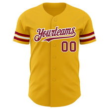 Load image into Gallery viewer, Custom Gold Crimson-White Authentic Baseball Jersey