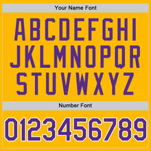 Charger l'image dans la galerie, Custom Gold Purple-White Authentic Throwback Baseball Jersey