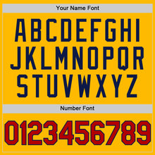 Charger l'image dans la galerie, Custom Gold Red-Navy Authentic Throwback Baseball Jersey