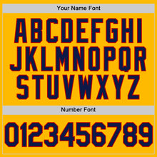 Charger l'image dans la galerie, Custom Gold Navy-Red Authentic Throwback Baseball Jersey