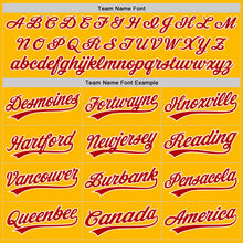 Charger l'image dans la galerie, Custom Gold Red-White Authentic Throwback Baseball Jersey