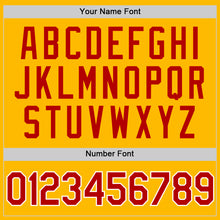 Charger l'image dans la galerie, Custom Gold Red-White Authentic Throwback Baseball Jersey