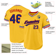 Charger l'image dans la galerie, Custom Gold Royal-Red Authentic Throwback Baseball Jersey