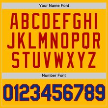 Charger l'image dans la galerie, Custom Gold Royal-Red Authentic Throwback Baseball Jersey