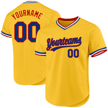 Charger l'image dans la galerie, Custom Gold Royal-Red Authentic Throwback Baseball Jersey