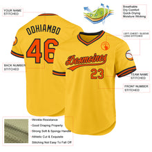 Charger l'image dans la galerie, Custom Gold Orange-Black Authentic Throwback Baseball Jersey