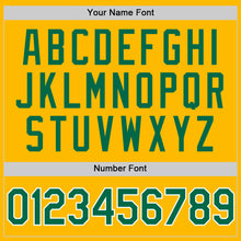 Charger l'image dans la galerie, Custom Gold Kelly Green-White Authentic Throwback Baseball Jersey