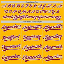 Charger l'image dans la galerie, Custom Gold Maroon-White Authentic Throwback Baseball Jersey