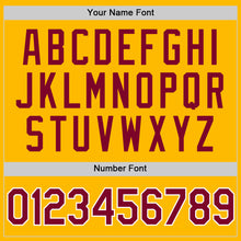 Charger l'image dans la galerie, Custom Gold Maroon-White Authentic Throwback Baseball Jersey