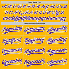 Charger l'image dans la galerie, Custom Gold Purple-White Authentic Throwback Baseball Jersey