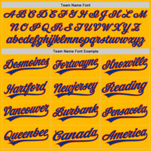 Load image into Gallery viewer, Custom Gold Royal-Orange Authentic Throwback Baseball Jersey