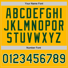 Загрузить изображение в средство просмотра галереи, Custom Gold Green-White Authentic Throwback Basketball Jersey