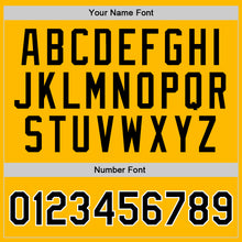 Load image into Gallery viewer, Custom Gold Black-White Authentic Throwback Basketball Jersey