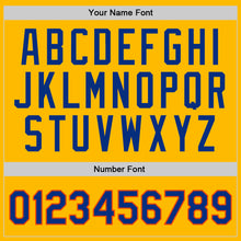 Laden Sie das Bild in den Galerie-Viewer, Custom Gold Royal-Orange Authentic Throwback Basketball Jersey