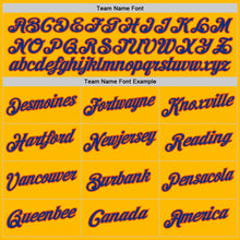 Laden Sie das Bild in den Galerie-Viewer, Custom Gold Royal-Orange Authentic Throwback Basketball Jersey