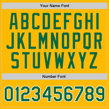 Загрузить изображение в средство просмотра галереи, Custom Gold Kelly Green-White Authentic Throwback Basketball Jersey