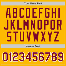 Laden Sie das Bild in den Galerie-Viewer, Custom Gold Maroon-White Authentic Throwback Basketball Jersey