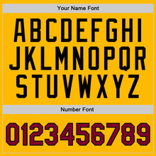 Laden Sie das Bild in den Galerie-Viewer, Custom Gold Maroon-Black Authentic Throwback Basketball Jersey