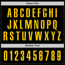 Load image into Gallery viewer, Custom Black Yellow Performance Golf Polo Shirt