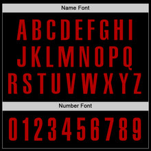 Laden Sie das Bild in den Galerie-Viewer, Custom Black Red Performance Golf Polo Shirt