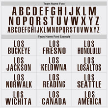 Load image into Gallery viewer, Custom White Brown Performance Golf Polo Shirt