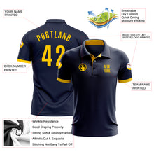Charger l'image dans la galerie, Custom Navy Yellow  Performance Golf Polo Shirt