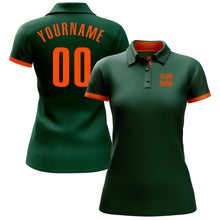 Load image into Gallery viewer, Custom Green Orange Performance Golf Polo Shirt
