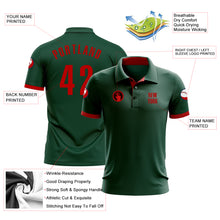 Загрузить изображение в средство просмотра галереи, Custom Green Red Performance Golf Polo Shirt